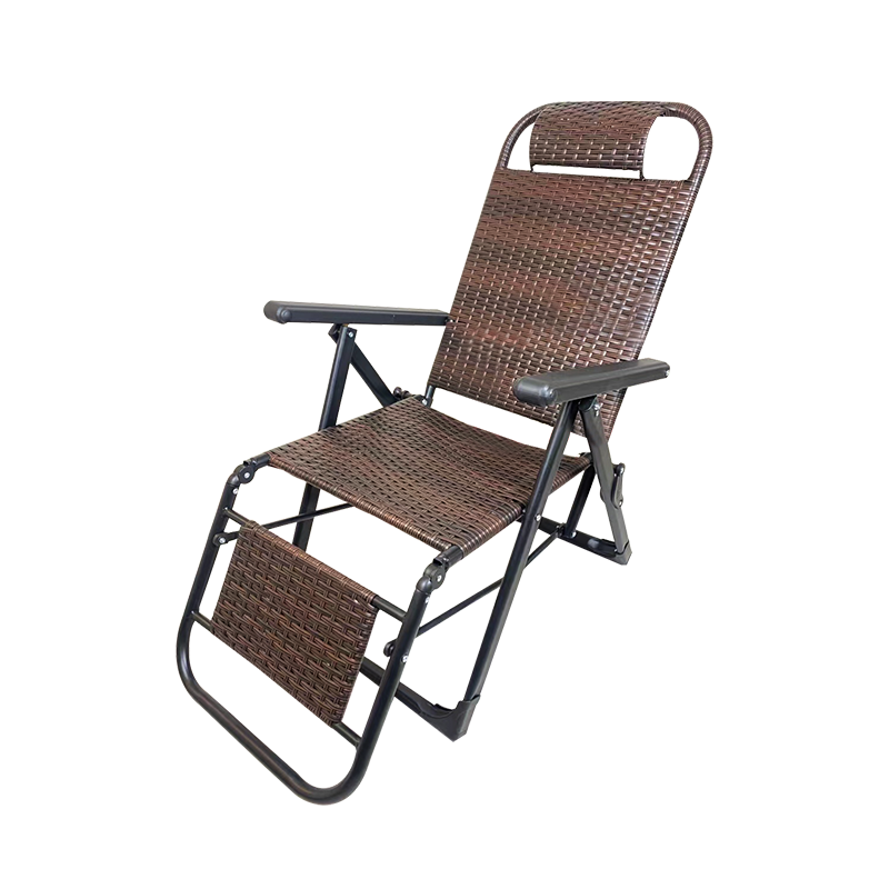 Natural Rattan Folding Recliner Chair